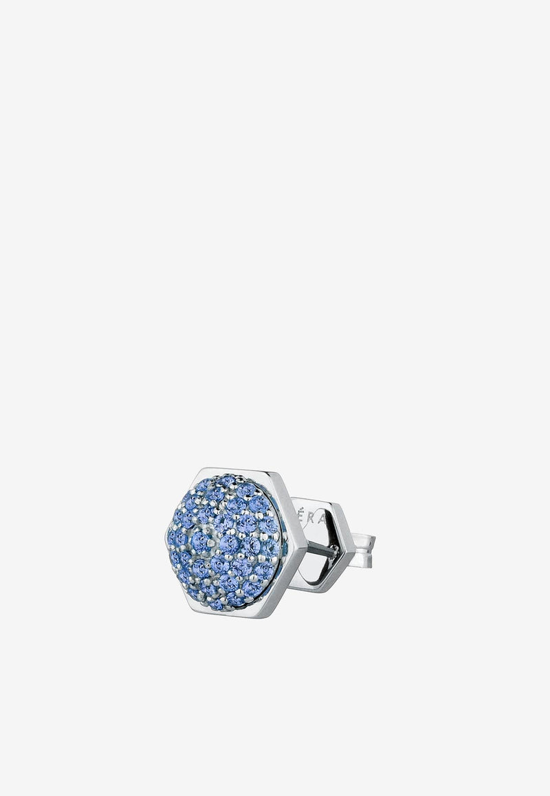 Bolt Diamond Stud Earring in 18-karat White Gold