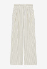 Ripley Wide-Leg Pinstripe Pants