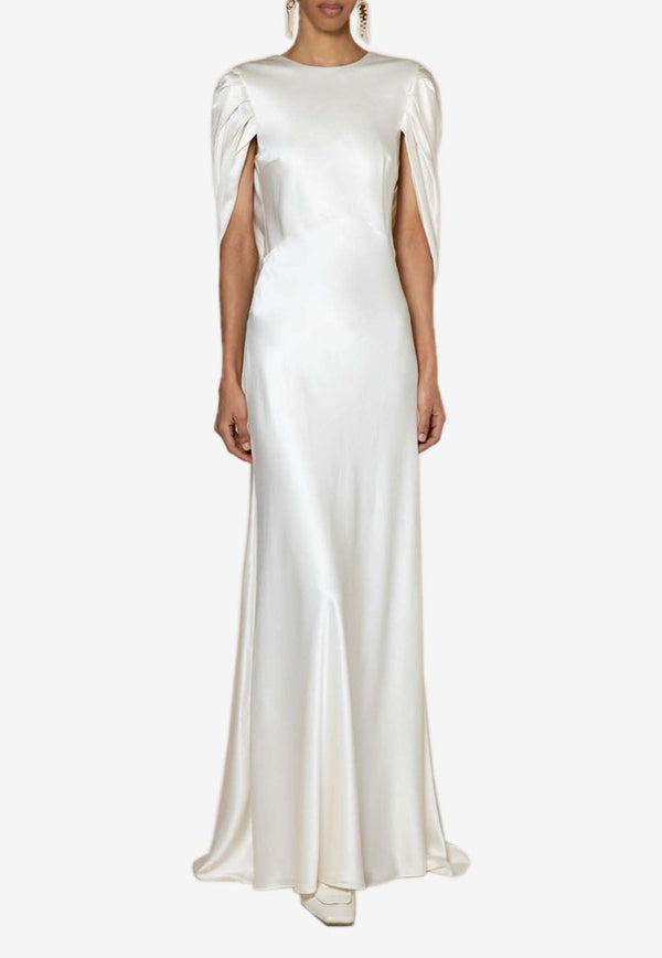 Oriana Draped Silk Gown