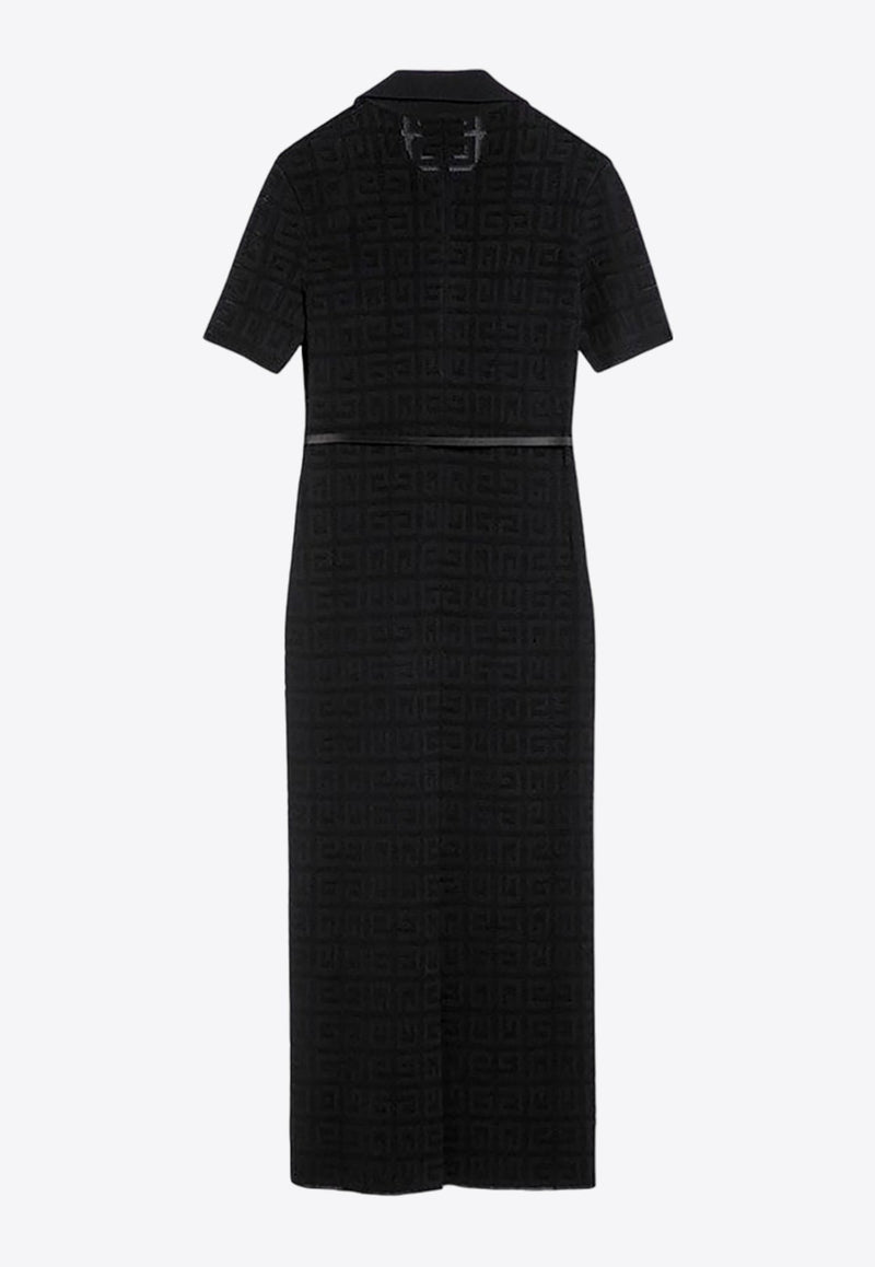 Voyou 4G Jacquard Polo Midi Dress