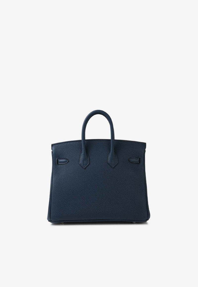 Birkin 25 in Blue de Prusse Togo Leather with Palladium Hardware