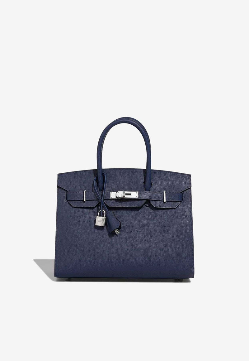 Birkin 30 in Bleu Navy Epsom with Palladium Hardware