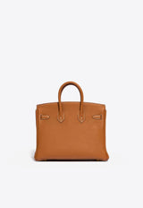 Birkin 25 Top Handle Bag in Gold Togo with Gold Hardware