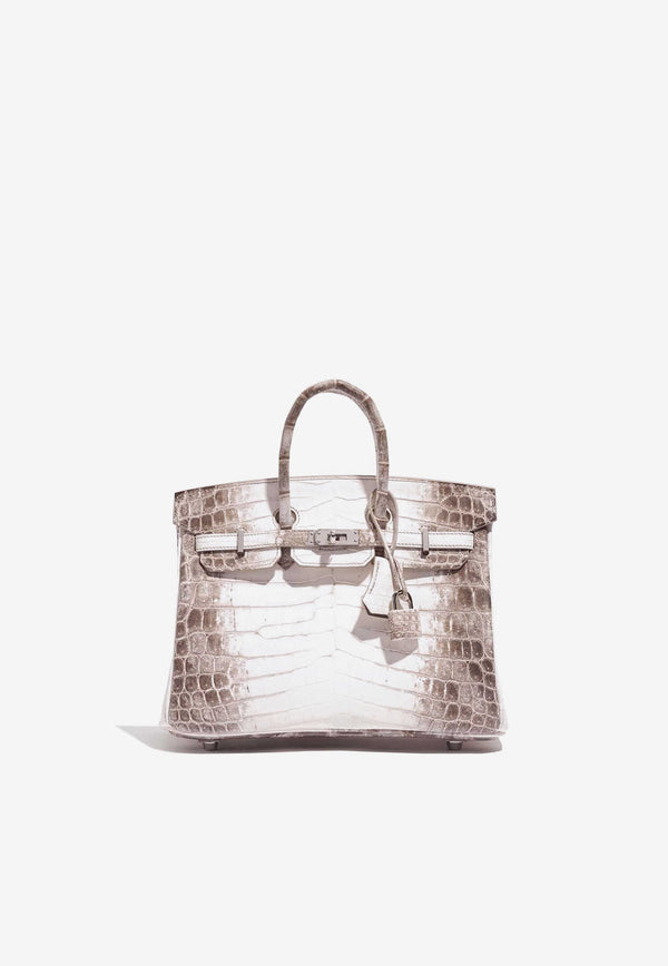 Birkin 25 in Himalaya Blanc Niloticus Crocodile