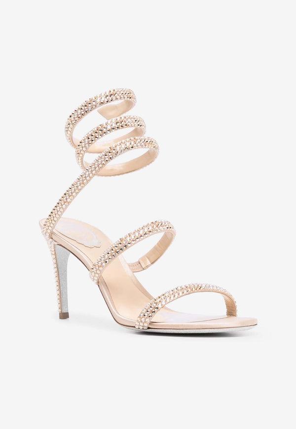 Cleo 80 Rhinestone Embellished Sandals