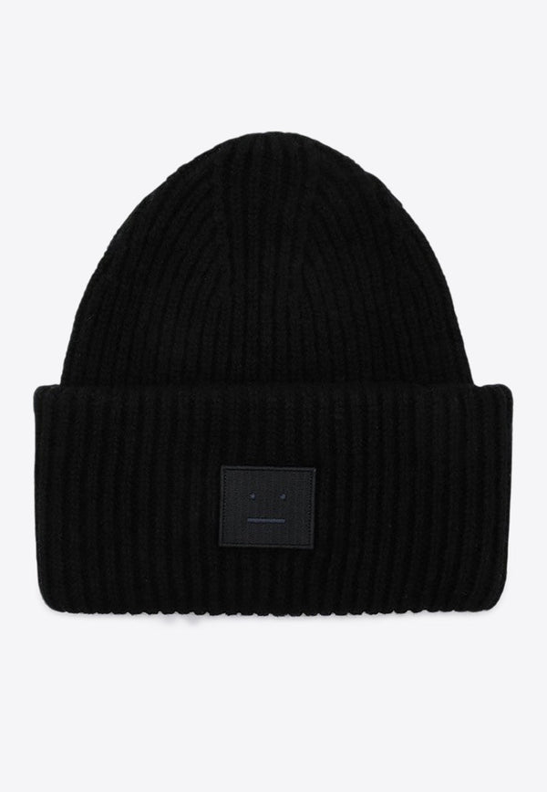 Face Patch Wool Beanie