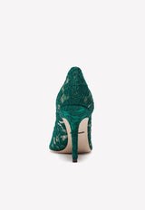 Bellucci 90 Crystal-Embellished Lace Pumps