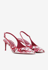 Lollo 60 Majolica Print Slingback Pumps