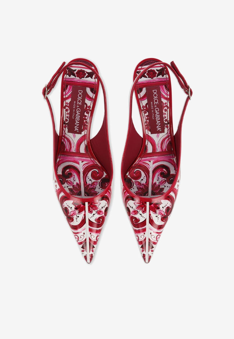 Lollo 60 Majolica Print Slingback Pumps