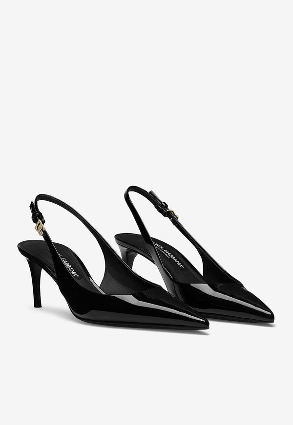 60 Patent Leather Slingback Pumps