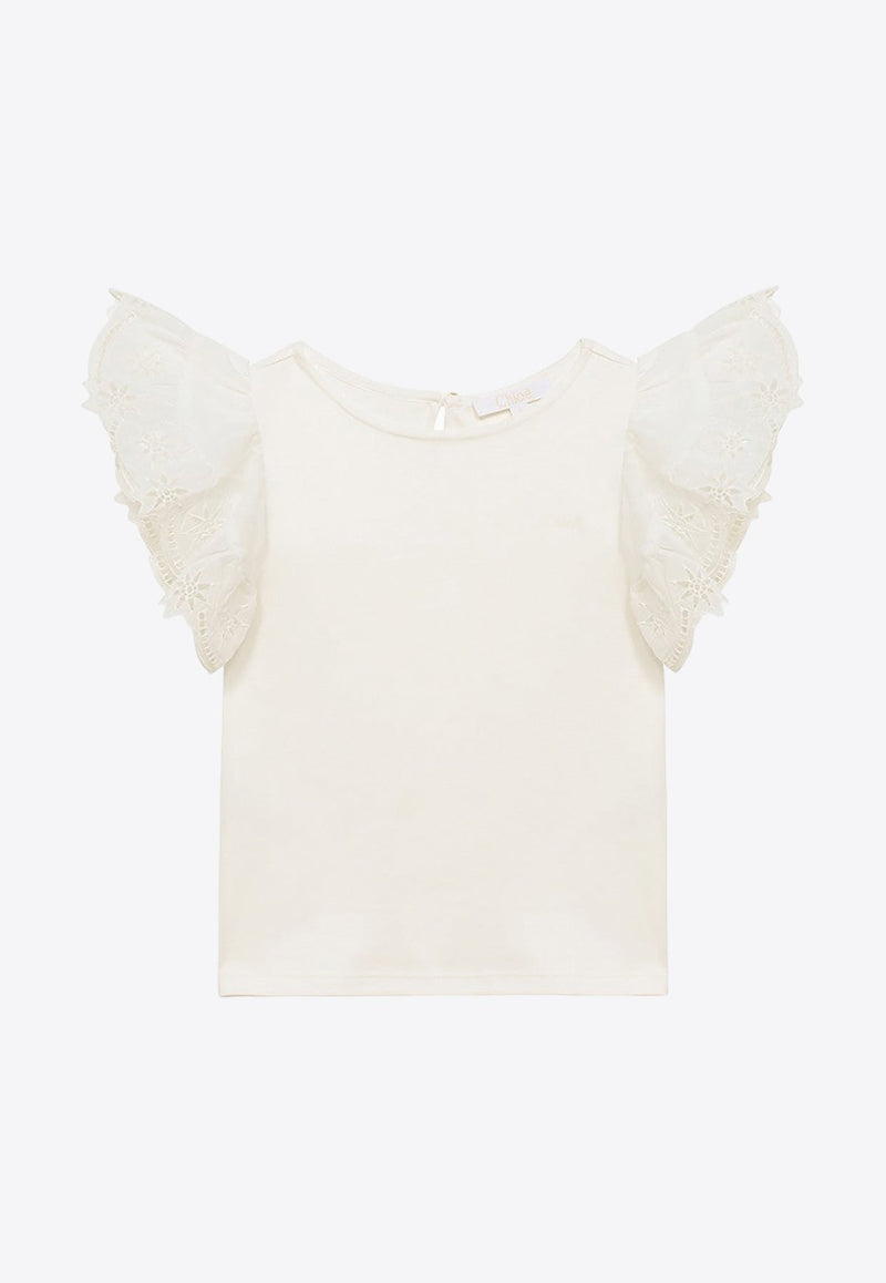 Girls Ruffled-Sleeves Top