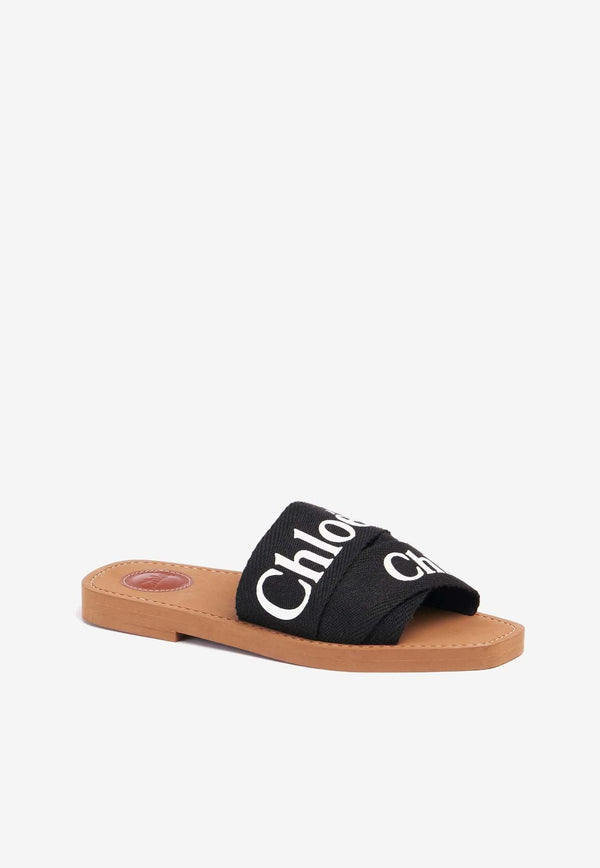 Woody Logo Print Sandals