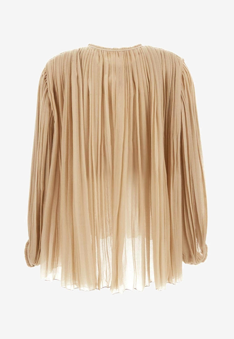 Pleated Wool Top