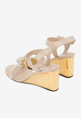 Rebecca 70 Leather Wedge Sandals