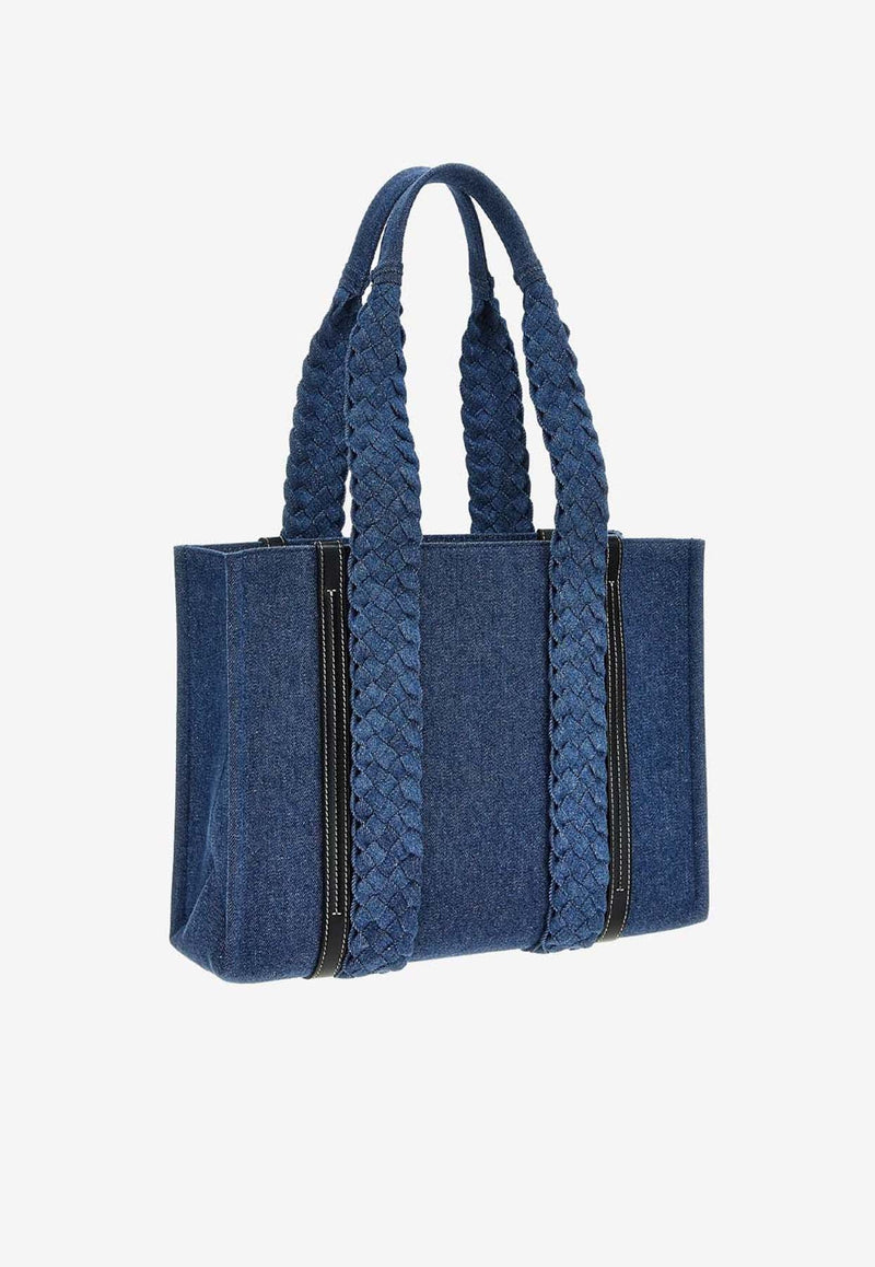 Medium Woody Denim Tote Bag