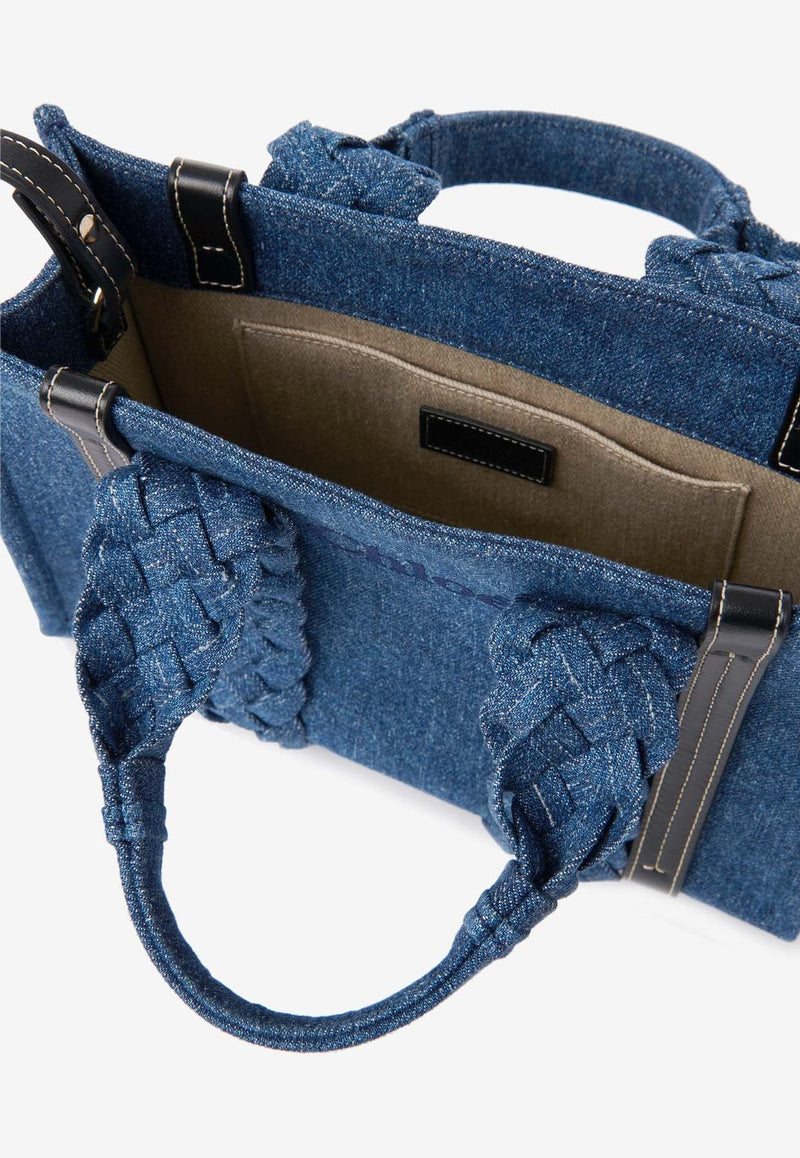 Small Woody Denim Tote Bag