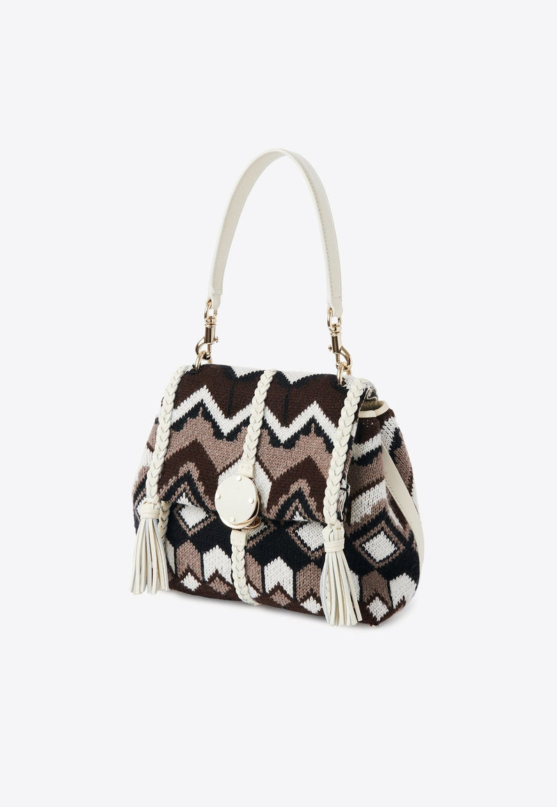 Small Penelope Chevron Knitted Shoulder Bag