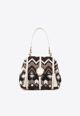 Small Penelope Chevron Knitted Shoulder Bag