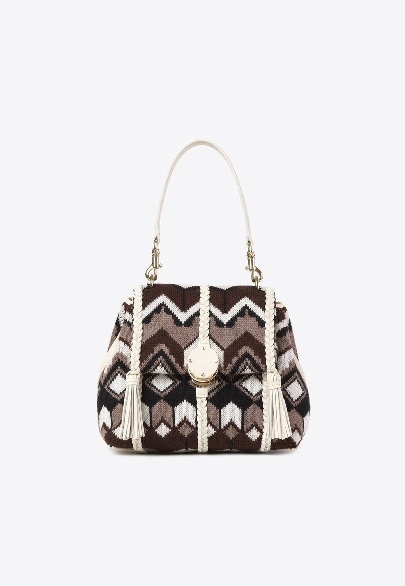 Small Penelope Chevron Knitted Shoulder Bag