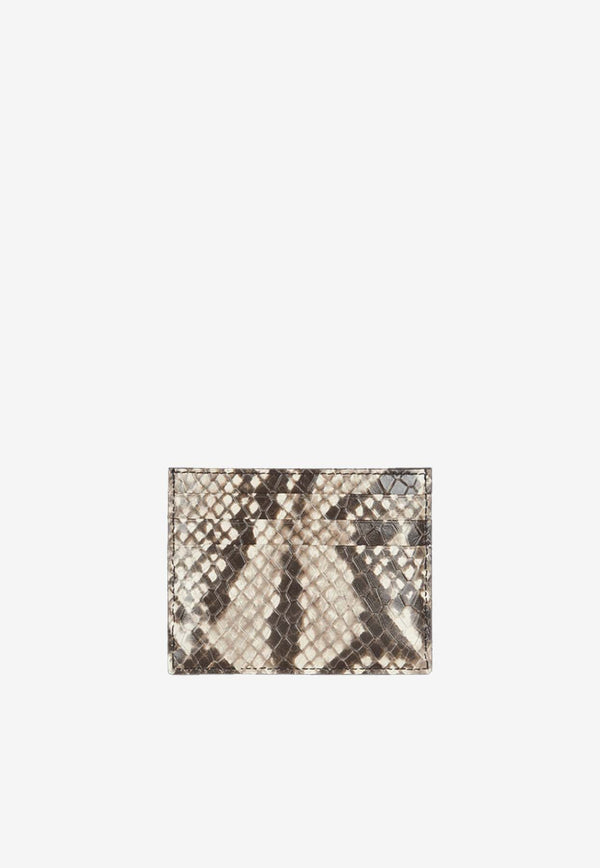 B-Buzz Snakeskin Leather Cardholder