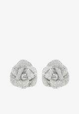 Crystal-Embellished Orchid Earrings