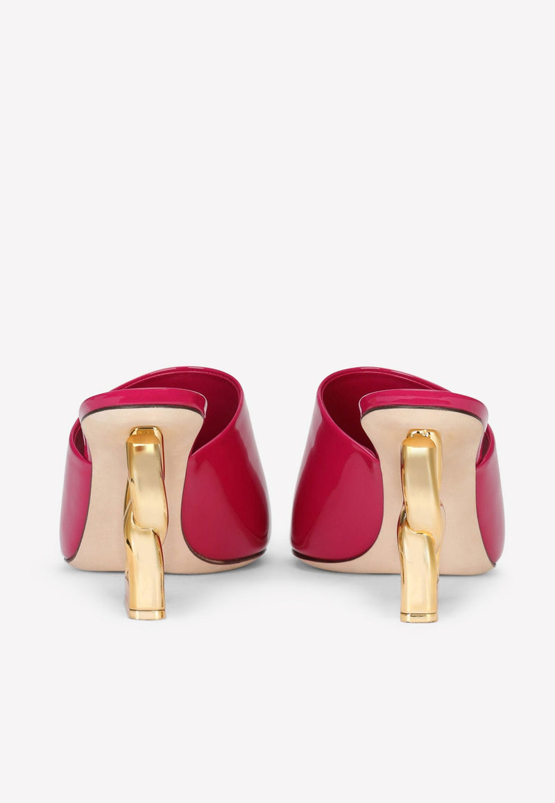 Keira 75 DG Pop Heel Patent Leather Mules