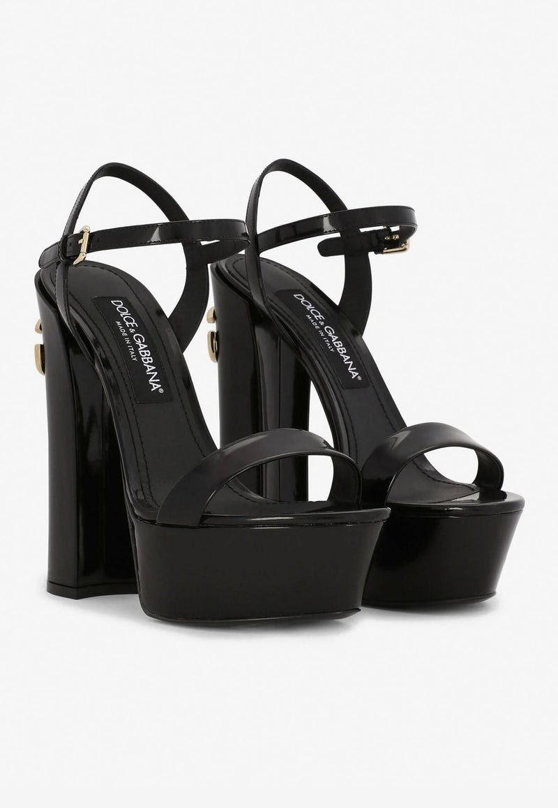 Keira 105 Polished Leather Platform Sandals