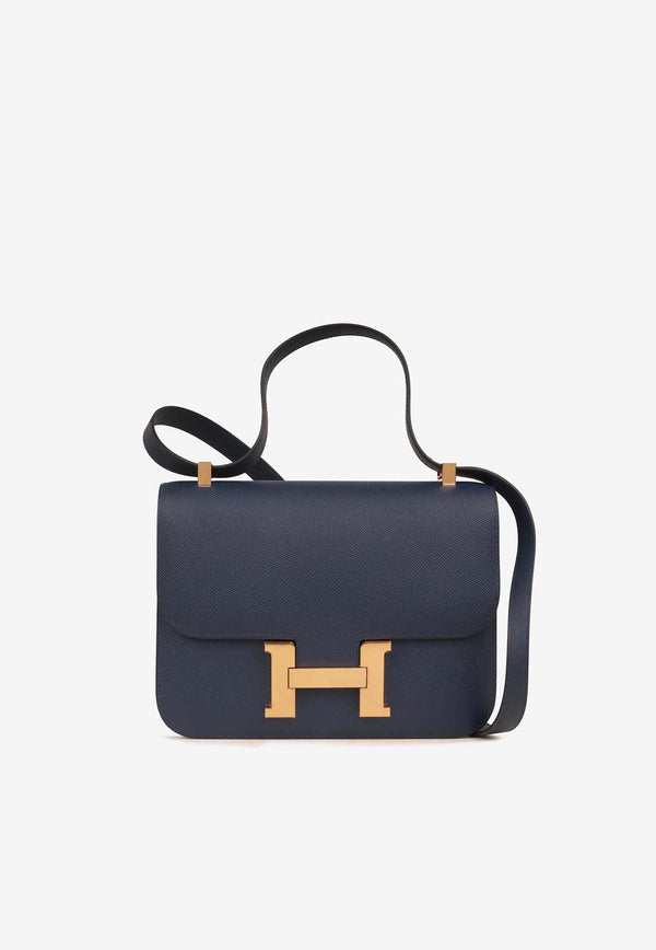 Constance 1-24 in Bleu Navy Epsom Leather with Rose Gold Hardware