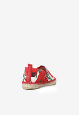 Girls Poppy-Print Espadrilles