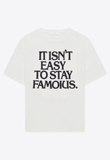 Slogan Short-Sleeved T-shirt