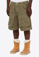 Washed-Out Cargo Shorts