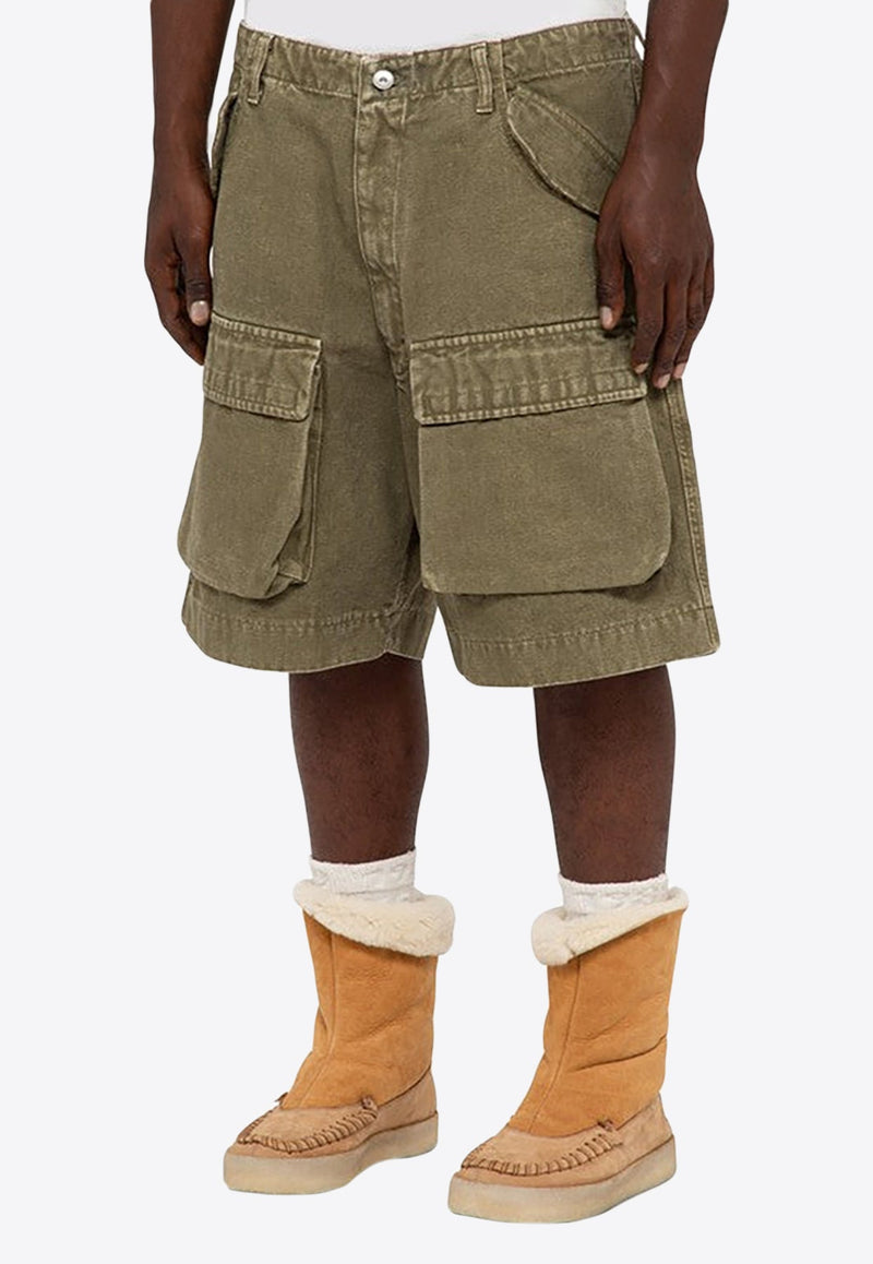 Washed-Out Cargo Shorts