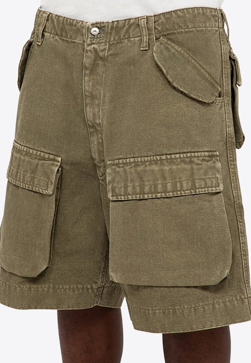 Washed-Out Cargo Shorts