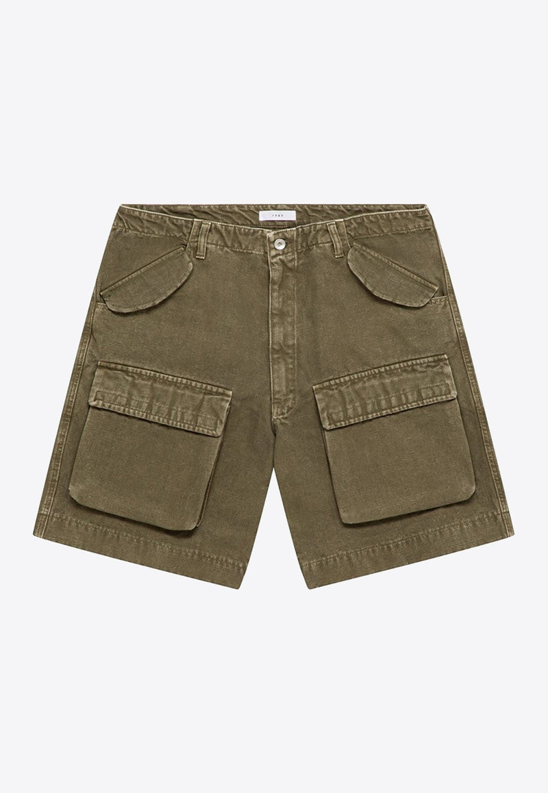 Washed-Out Cargo Shorts