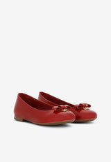 Girls DG Logo Ballerinas with Bow Detail