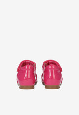 Baby Girls DG Logo Patent Leather Sandals