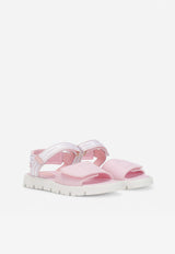 Girls DG Logo Sandals in Tech Fabric