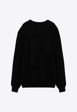 Logo Inlay Wool Sweater