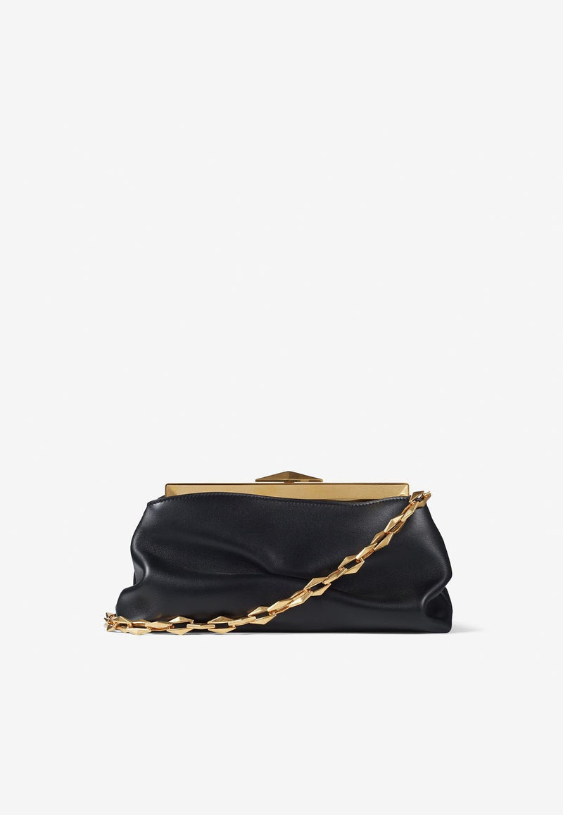 Diamond Frame Clutch in Calf Leather