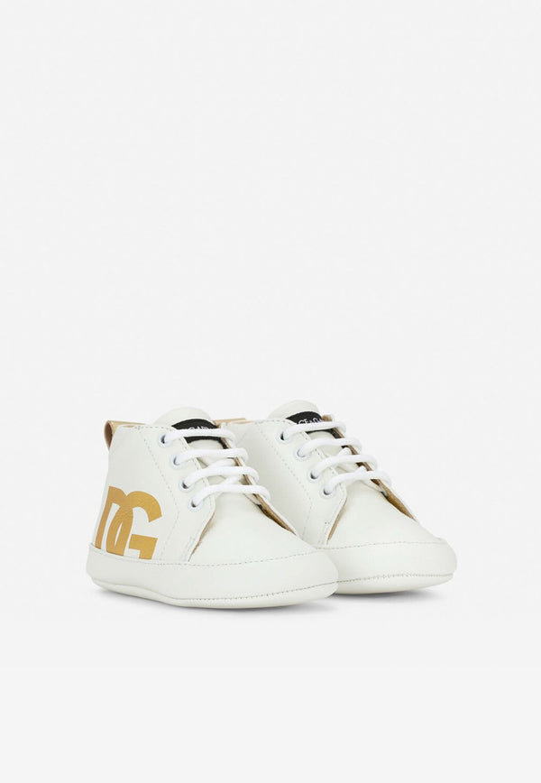 Baby Girls DG Logo Sneakers in Nappa Leather