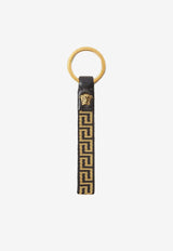 Greca Keychain with Medusa Stud