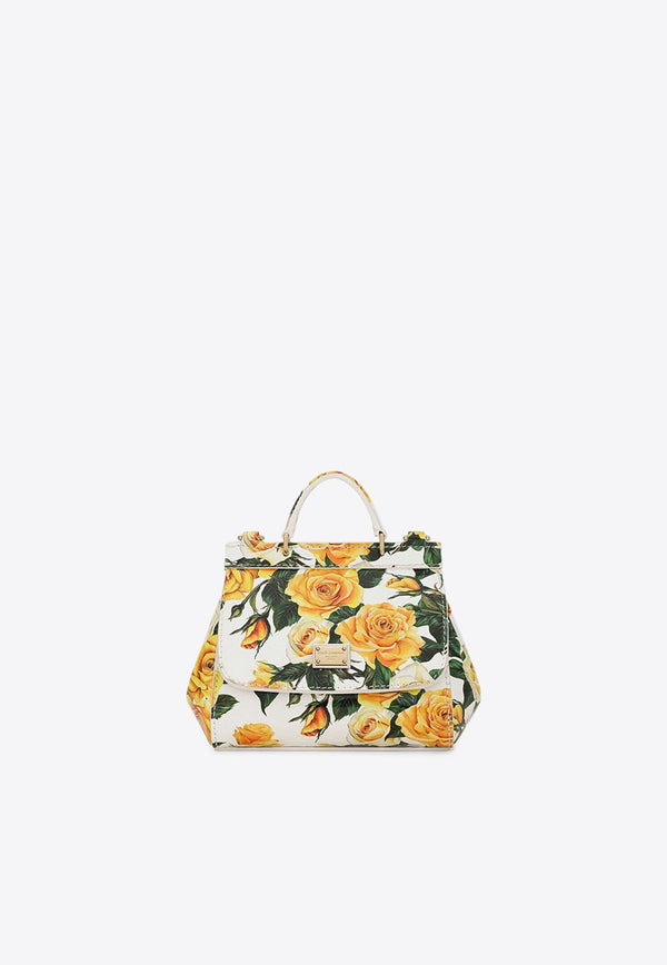 Girls Mini Sicily Rose Print Top Handle Bag