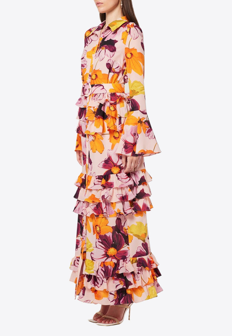 Yelina Floral Maxi Shirt Dress