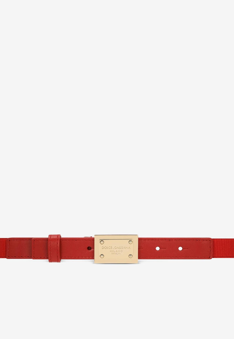 Girls Logo Plaque Buckle Belt