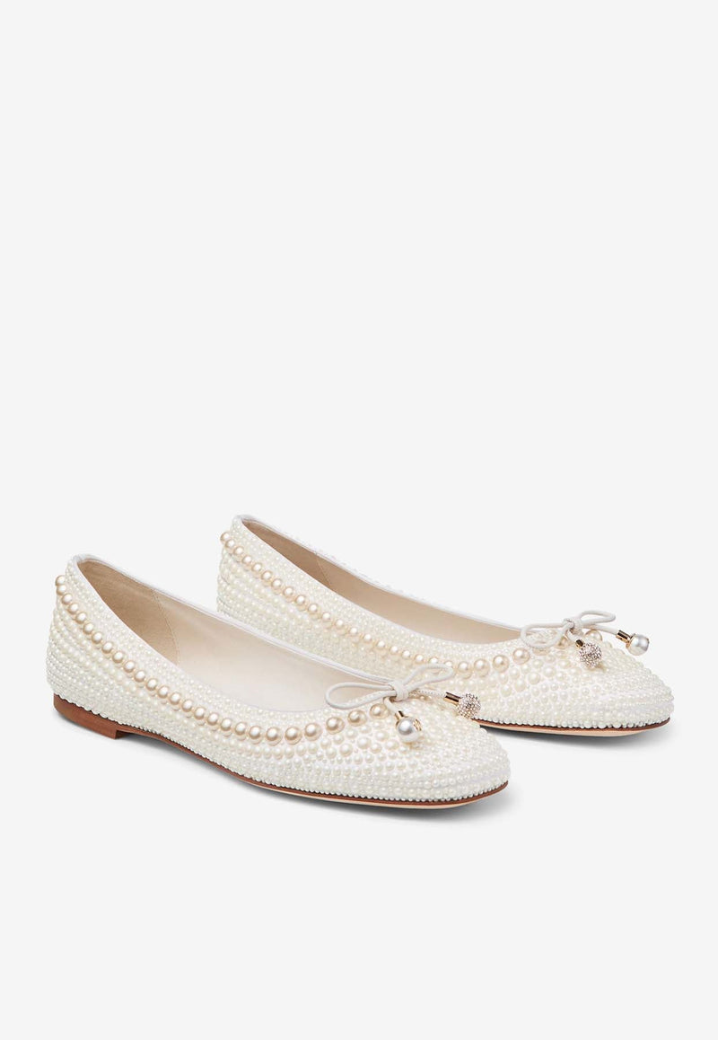 Elme Pearl Embellished Flats