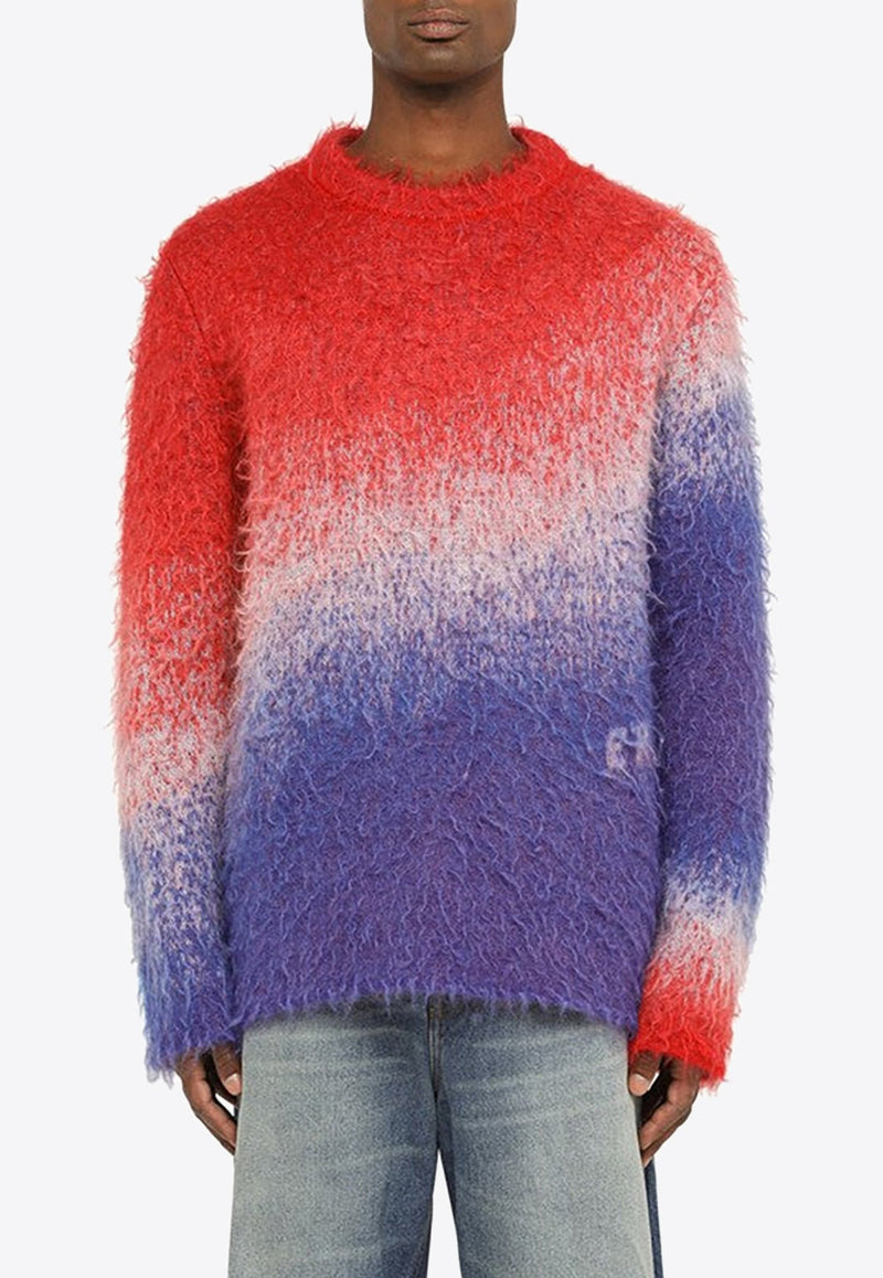 Ombre Effect Sweater in Mohair Blend