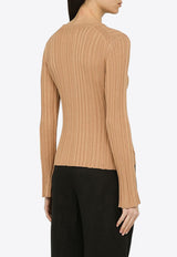 Silk-Blend Ribbed Sweater