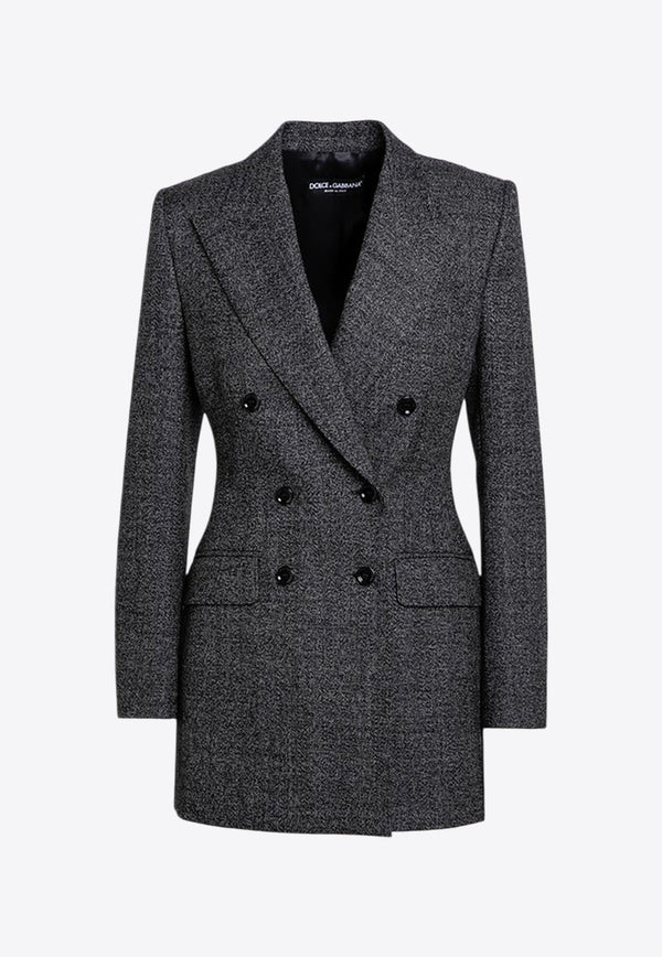 Double-Breasted Tweed Blazer