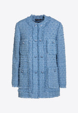 Rush-Stitch Jacquard Blazer