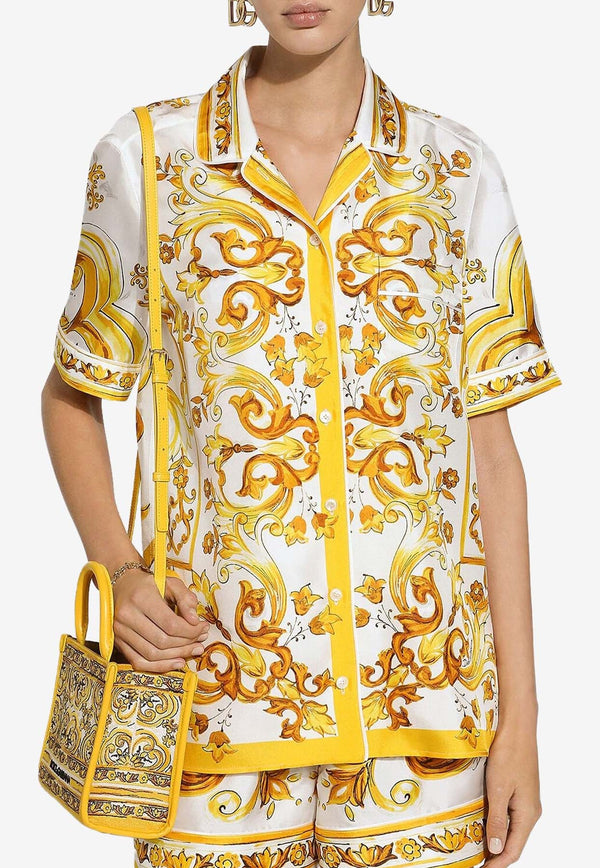 Majolica Print Silk Shirt